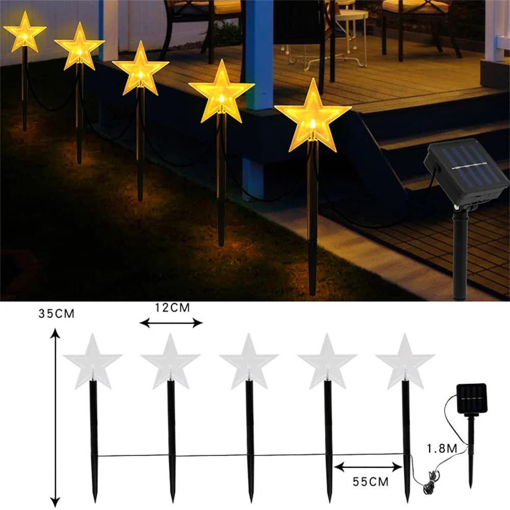 Solar Pathway Stake Lights for Airbnb Outdoor Spaces (4-Pack) view 3
