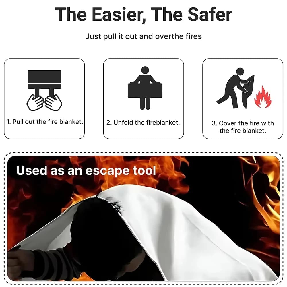 Compact Fire Blanket in Modern Pouch for Airbnb Hosts view 5