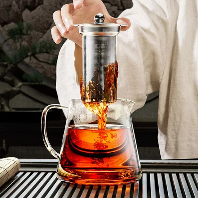 Heat Resistant Glass Teapot Set for Airbnb Kitchen Essentials view 3