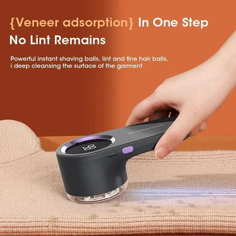 LED Lint Remover for Airbnb Bedroom | USB Fabric Shaver for Hosts view 5