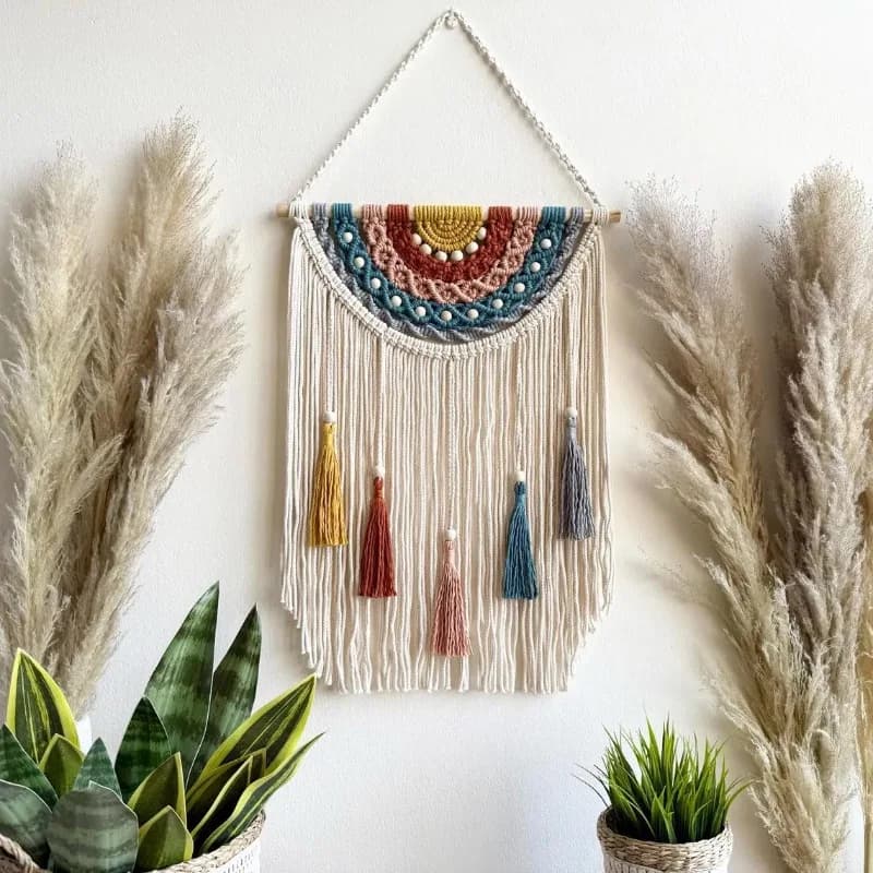 Minimalist Dried Pampas Grass Arrangement for Airbnb Decor