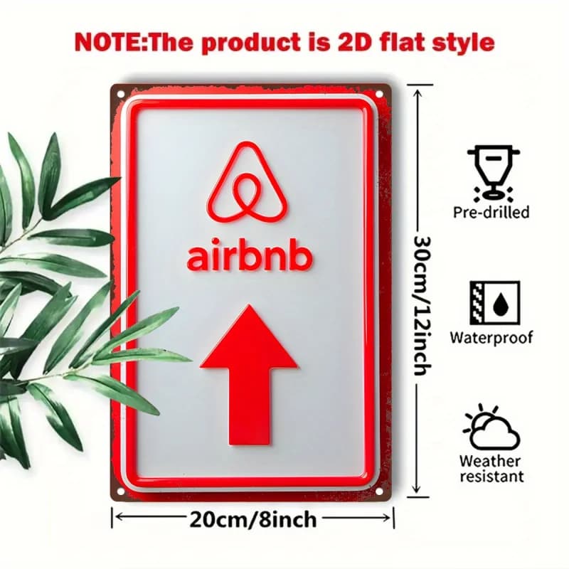 Acrylic Welcome Sign with Custom Text for Airbnb Hosts view 3