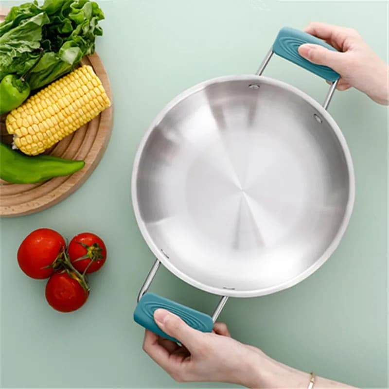 Silicone Pot Handle Covers for Airbnb Kitchen Safety | STR Hosts view 2