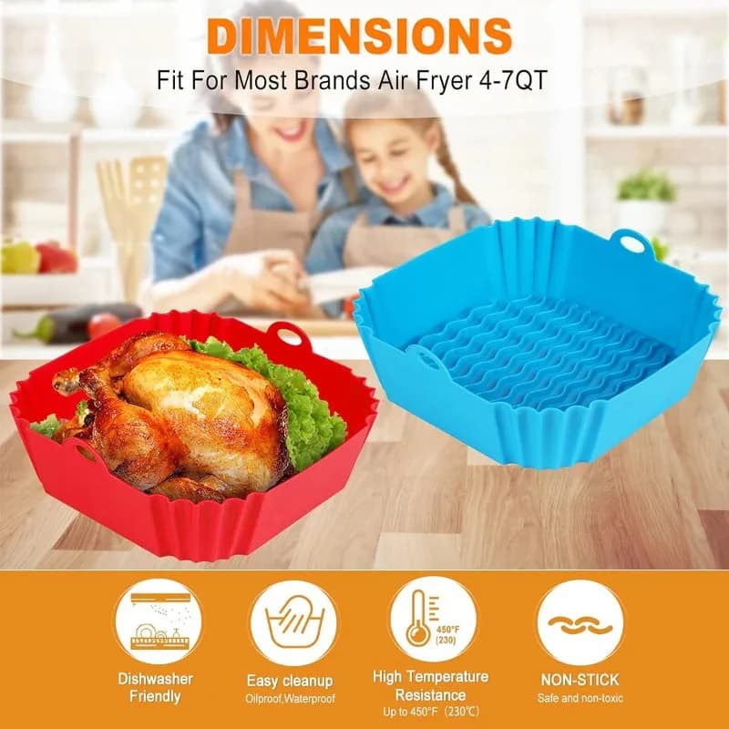 Air Fryer Silicone Liners for Airbnb Kitchen | Reusable STR Essentials view 6