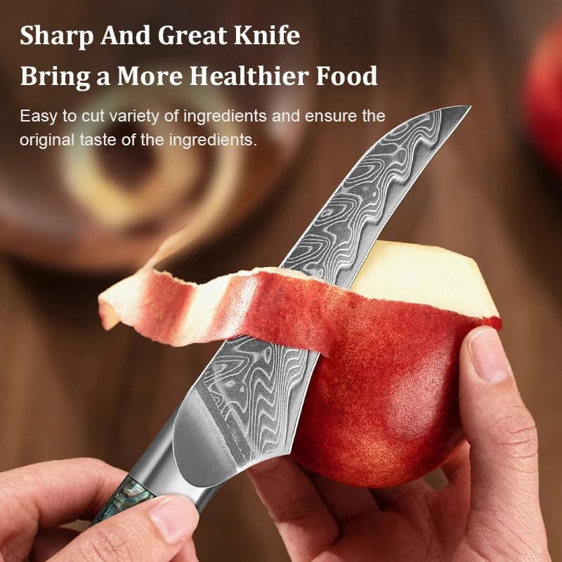 Japanese Damascus Chef Knife Set for Airbnb Kitchen Hosts view 5