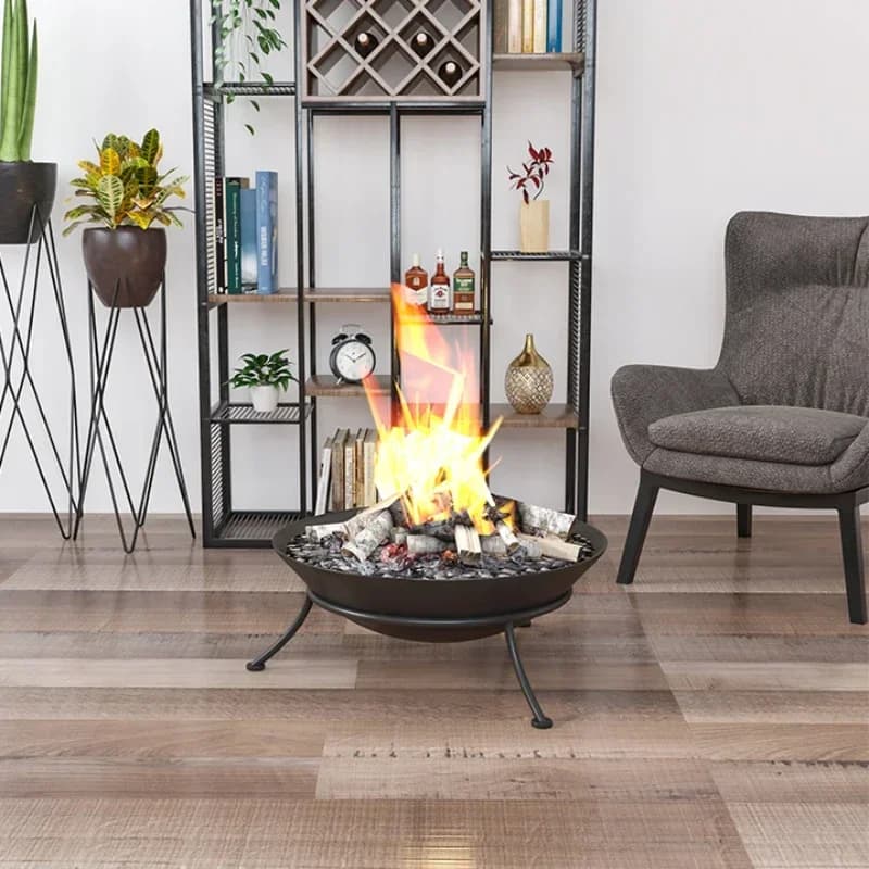 Steel Fire Bowl Cast Iron Firepit for Airbnb Outdoor Spaces view 6