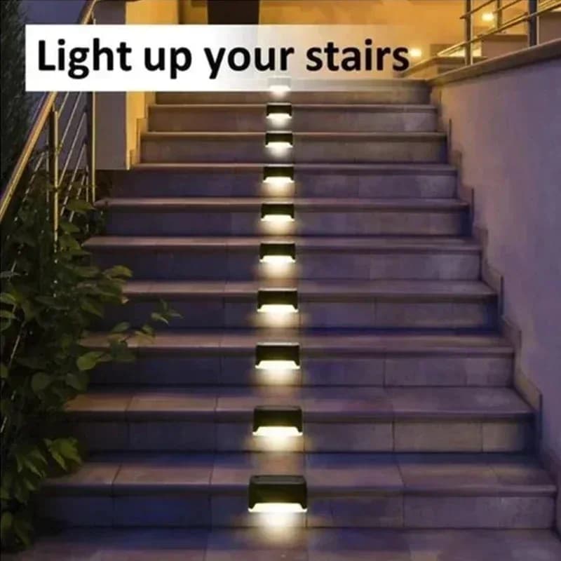 Solar LED Step Lights for Airbnb Outdoor Spaces | Waterproof Patio Decor view 3