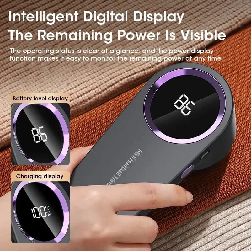 LED Lint Remover for Airbnb Bedroom | USB Fabric Shaver for Hosts view 4