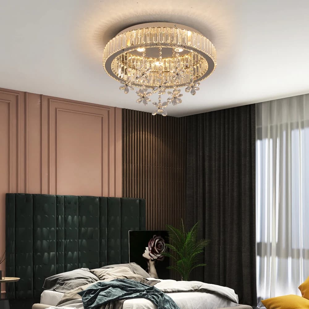 Crystal LED Ceiling Lamp for Airbnb Decor | Modern Chandelier view 3