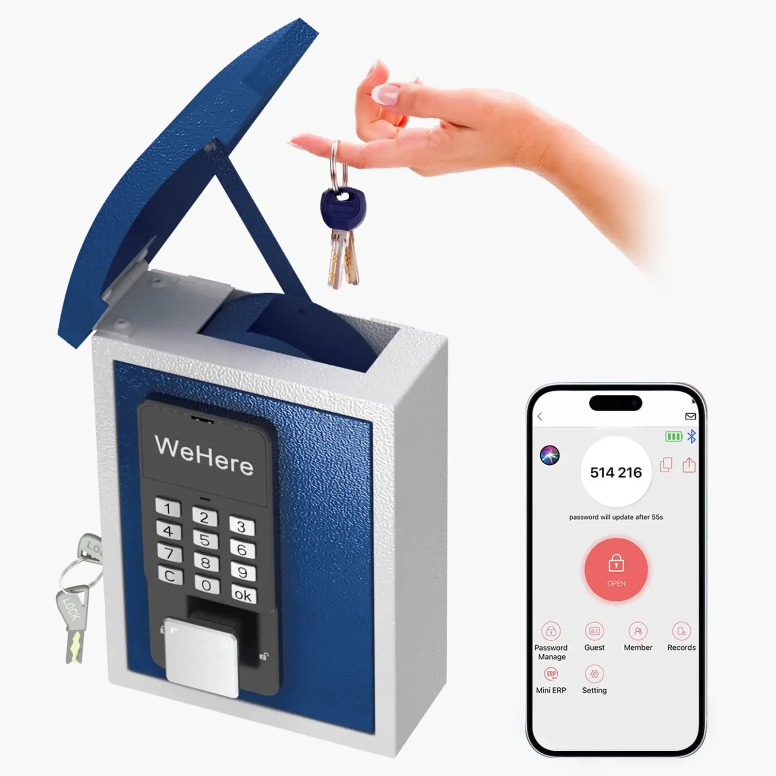 Smart Key Lock Box with Bluetooth for Airbnb Self Check-In