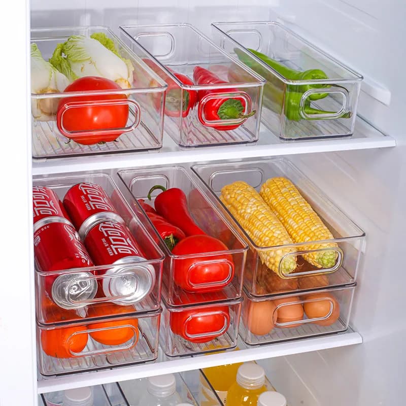 Clear Refrigerator Storage Box for Airbnb Kitchen Organization view 4