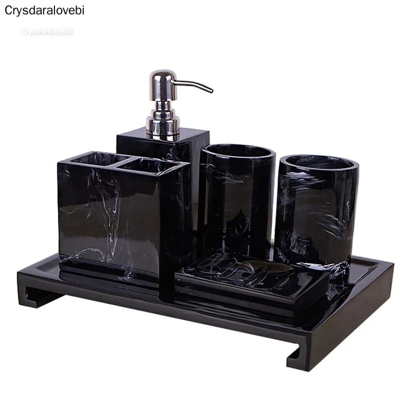 Microcement Bathroom Accessory Set for Airbnb Bathrooms view 2