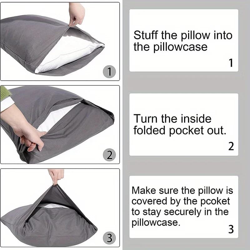 Super Soft Cotton Pillowcase for Airbnb Bedroom Comfort | STR view 2