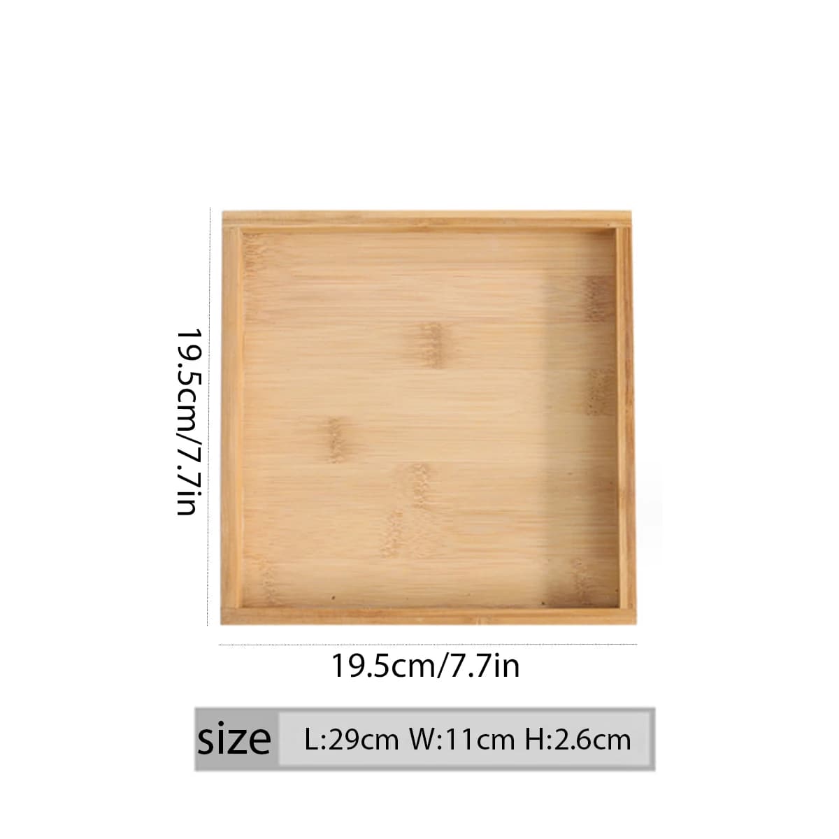 Rectangular Bamboo Amenity Tray for Airbnb Welcome Setups view 7
