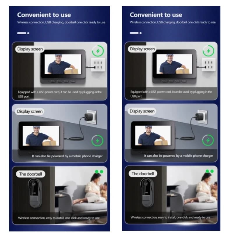 Wireless Video Doorbell for Airbnb Self Check-In | HD Night Vision view 5