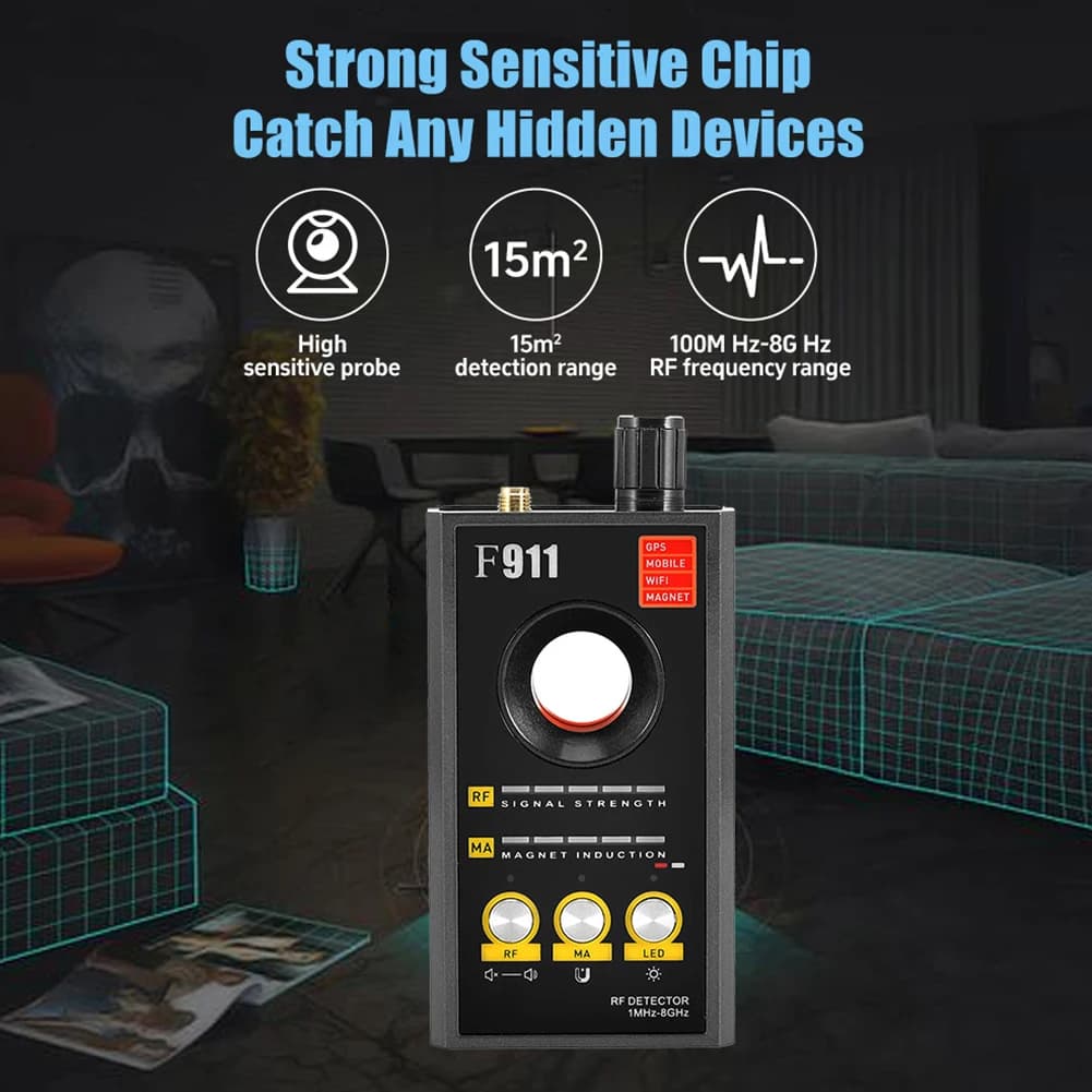 Hidden Camera Detector RF Bug Detector for Airbnb Safety view 4