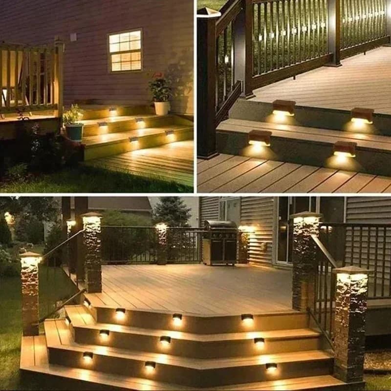 Solar LED Step Lights for Airbnb Outdoor Spaces | Waterproof Patio Decor view 4