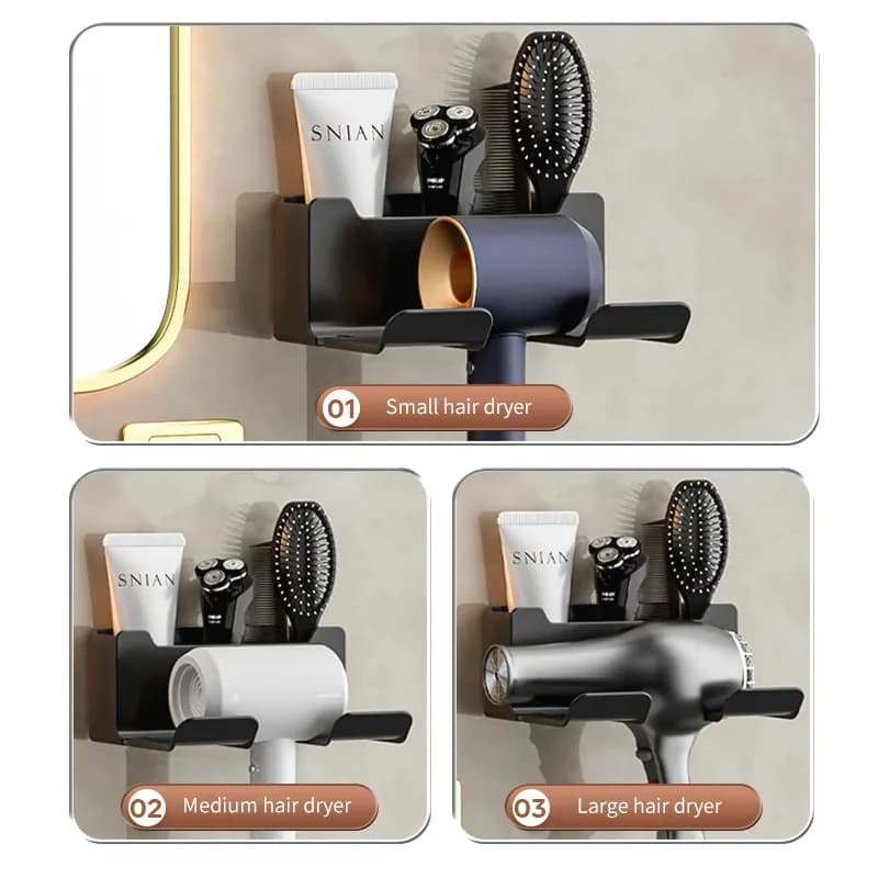 Hair Dryer Holder Shelf for Airbnb Bathroom Organization Needs view 4