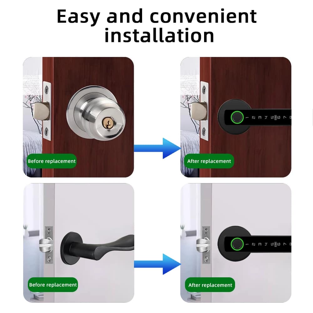 Fingerprint Smart Door Lock Keypad for Airbnb Safety view 3
