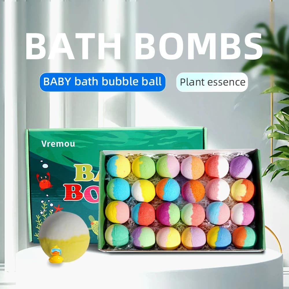 Kids Bath Bombs Gift Set for Airbnb Bathroom | 24 Pack Surprise view 5