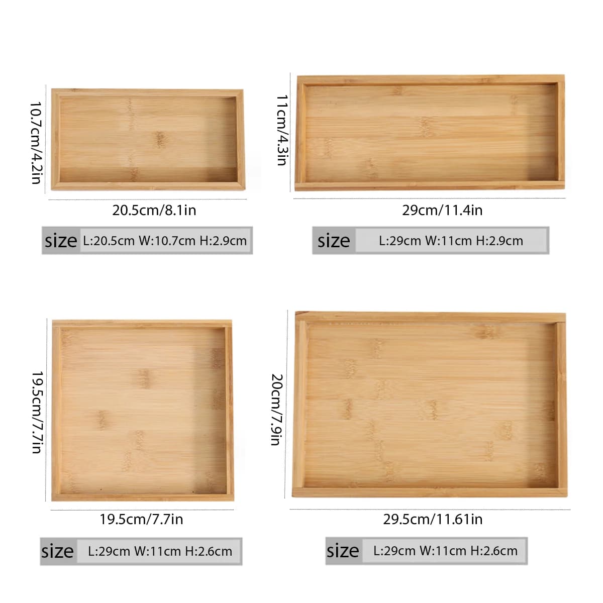Rectangular Bamboo Amenity Tray for Airbnb Welcome Setups view 6