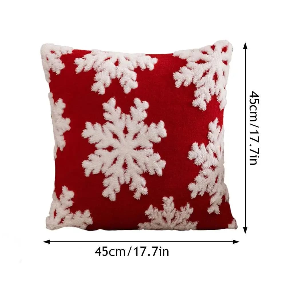 Merry Christmas Snowflake Pillow Covers for Airbnb Bedroom Decor view 6