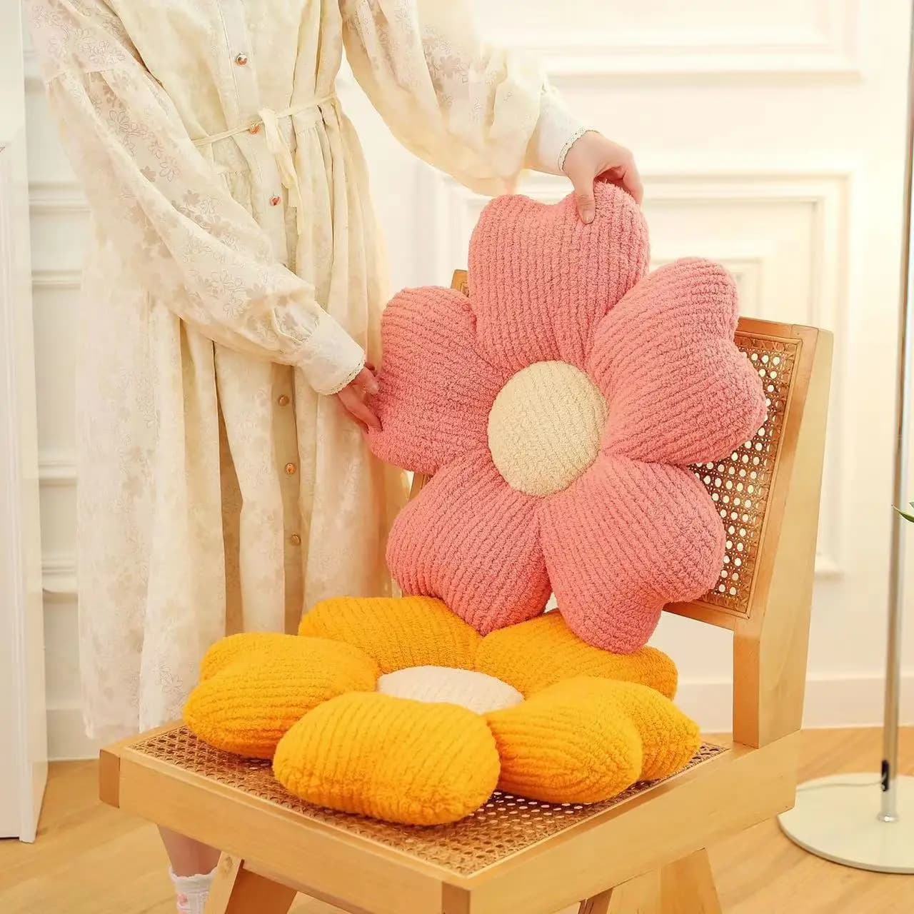 Five-Petal Flower Cushion for Airbnb Bedroom Comfort | STR Decor view 2