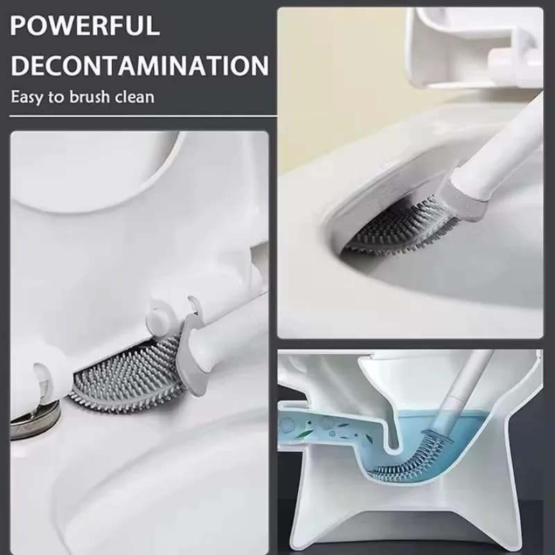 Wall Mounted Toilet Brush Set for Airbnb Bathroom Upgrades view 3