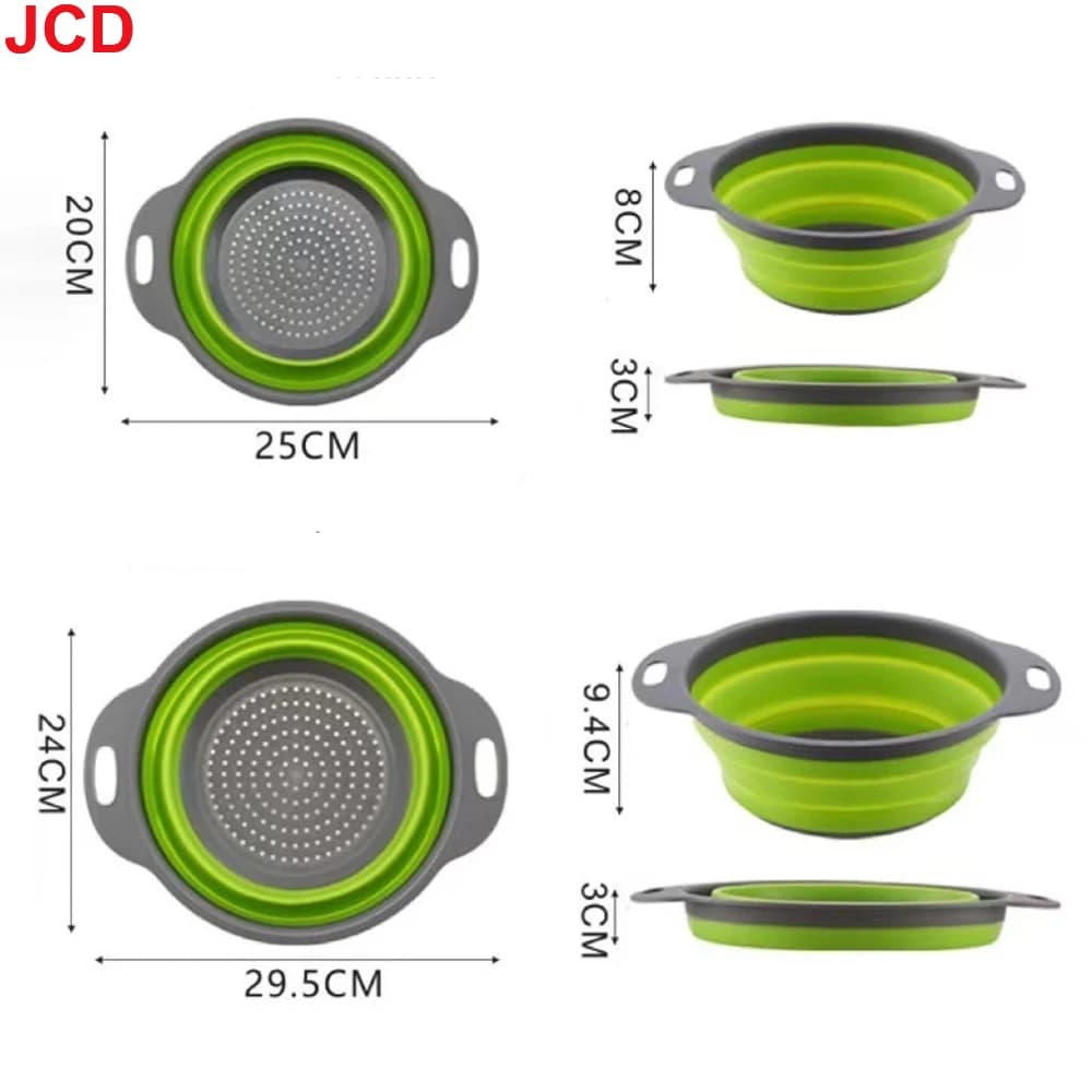 Foldable Silicone Colander for Airbnb Kitchen | Space-Saving Strainer view 4