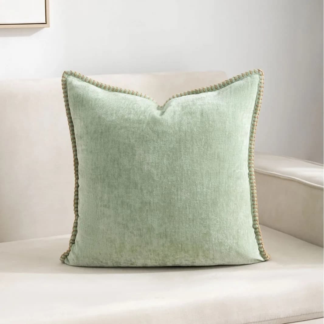 Chenille Yarn Soft Pillow Cover for Airbnb Bedroom Decor view 6