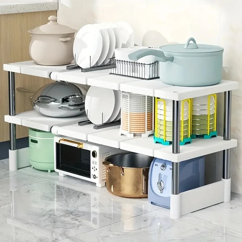Adjustable Under Sink Storage Rack for Airbnb & STR Hosts view 2