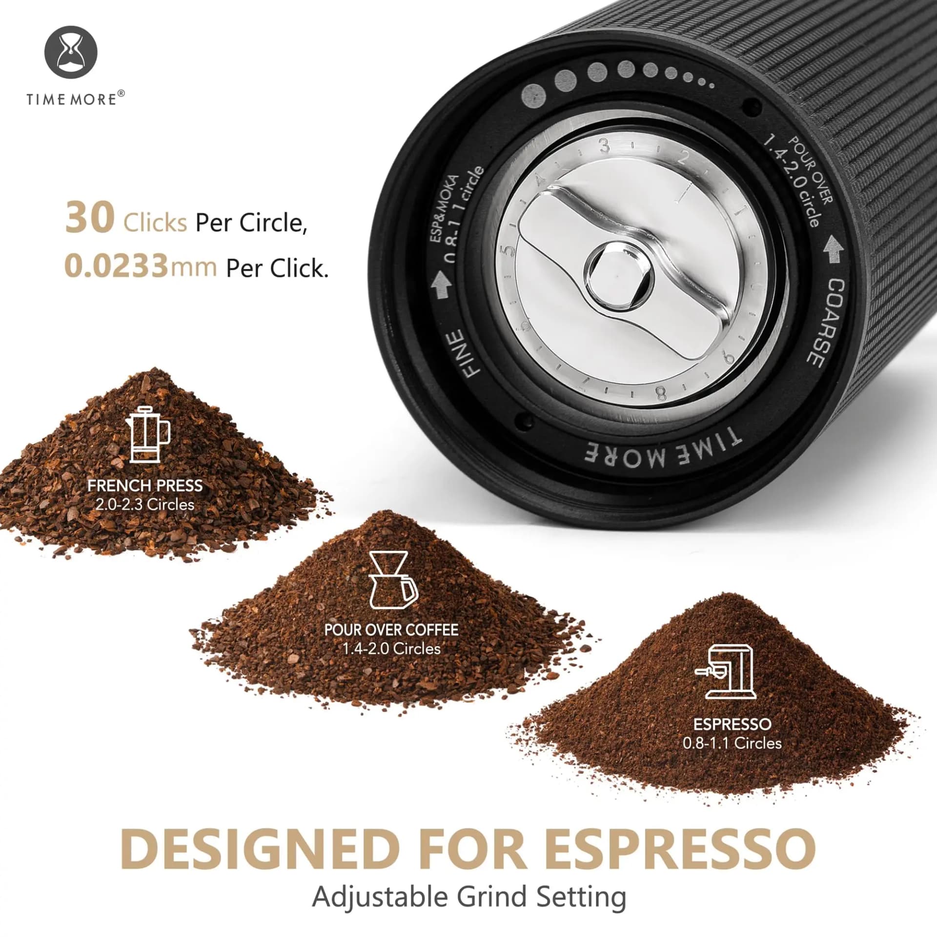 Manual Coffee Grinder for Airbnb Kitchen | Timemore C3S Pro view 5