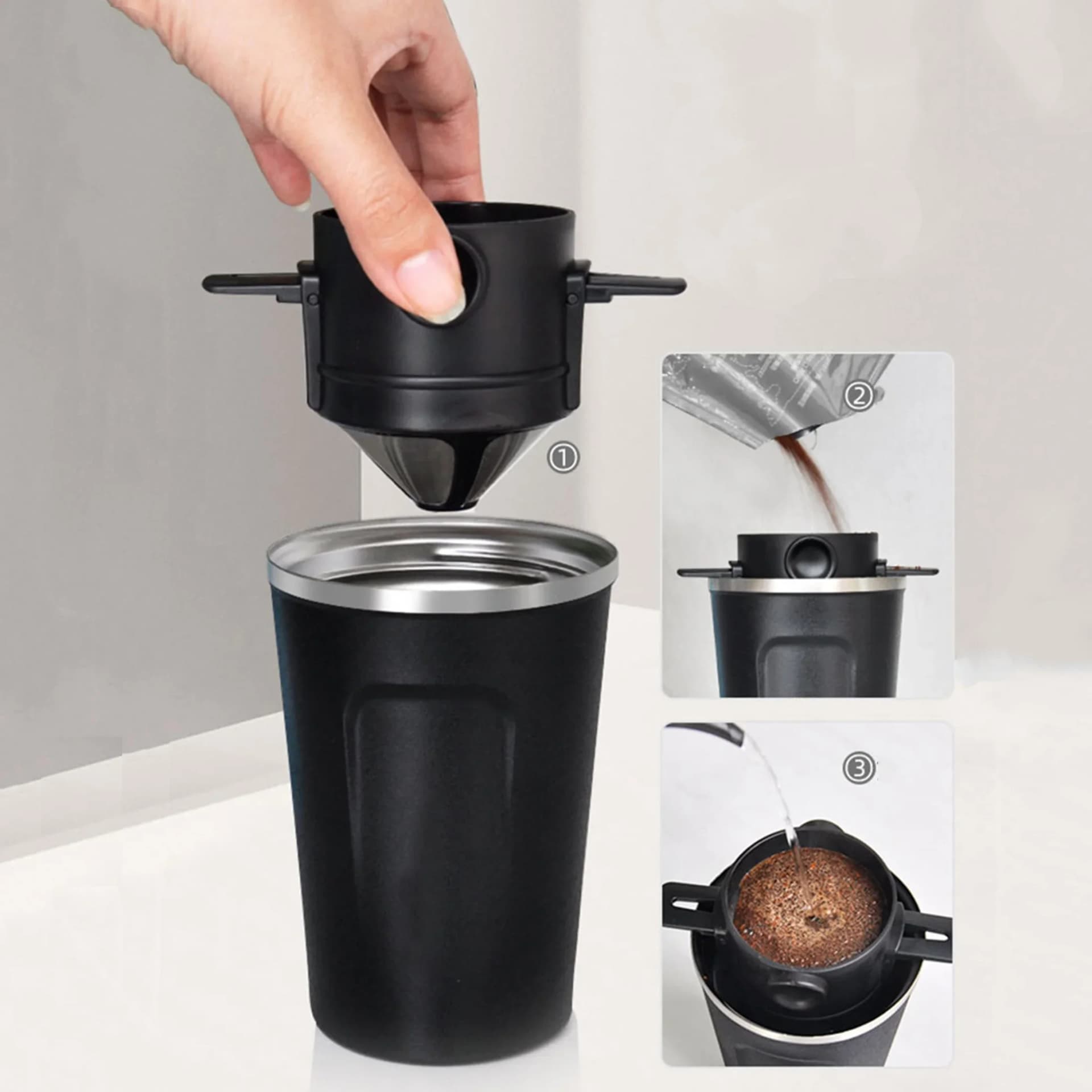 Portable Pour Over Coffee Maker for Airbnb Kitchen Essentials view 3