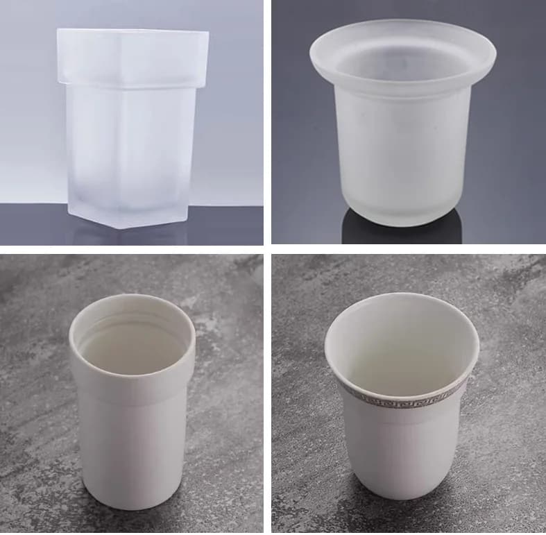 Frosted Glass Bathroom Accessories Set for Airbnb Bathrooms view 6