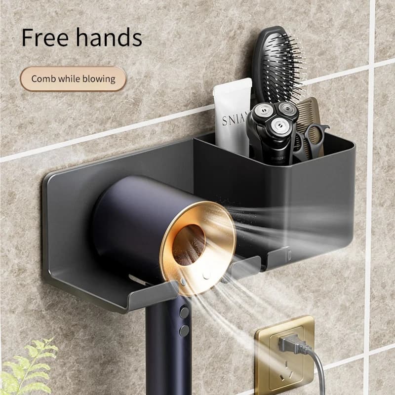Hair Dryer Holder Shelf for Airbnb Bathroom Organization Needs view 3