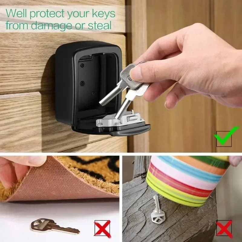Weather-Resistant Key Lockbox for Airbnb Safety Compliance view 2