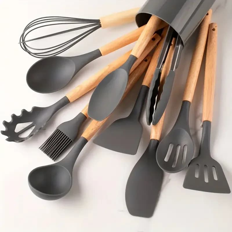 12pcs Silicone Kitchen Utensils Set for Airbnb Kitchen Essentials view 8