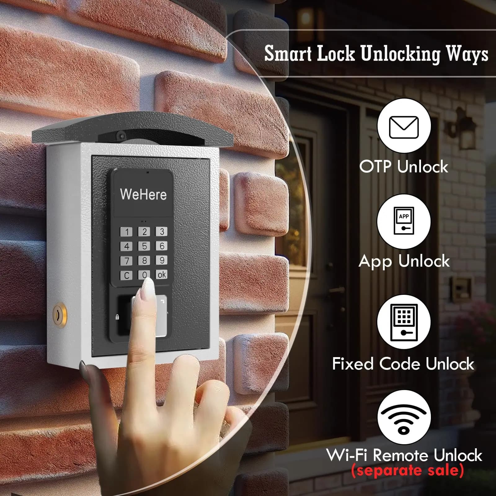 Smart Key Lock Box with Bluetooth for Airbnb Self Check-In view 5