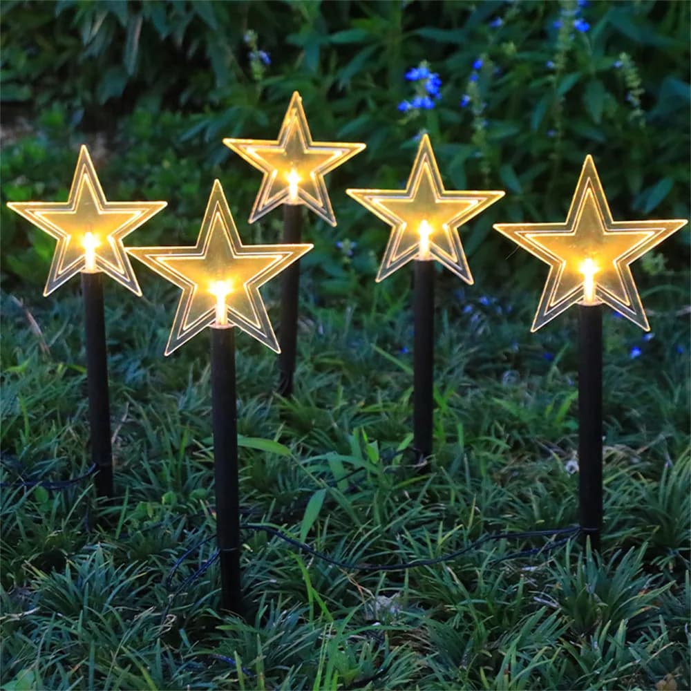 Solar Pathway Stake Lights for Airbnb Outdoor Spaces (4-Pack) view 2