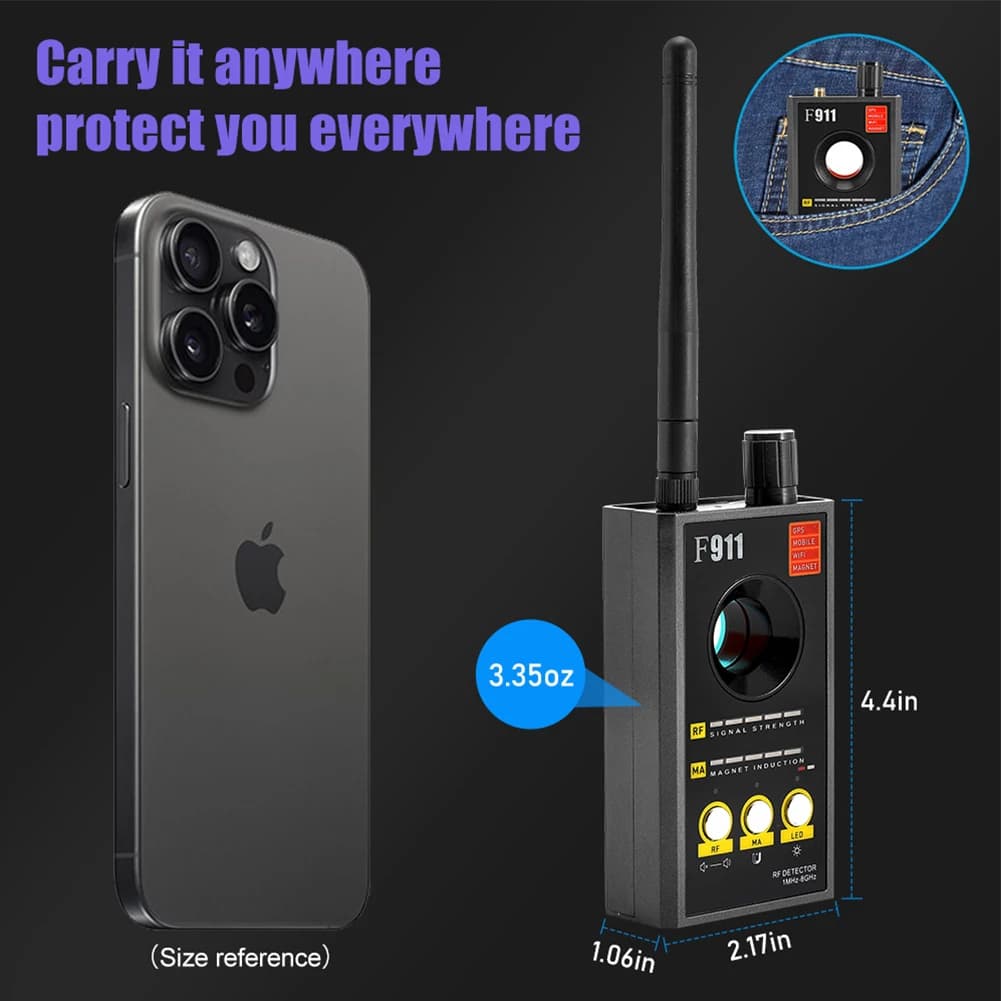 Hidden Camera Detector RF Bug Detector for Airbnb Safety view 6