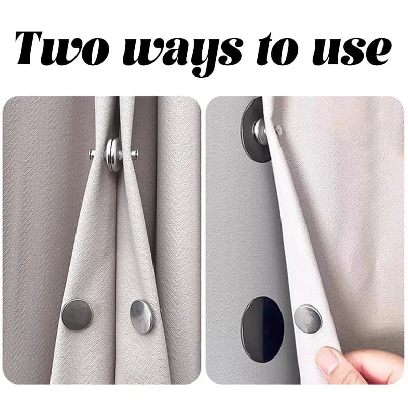 Magnetic Shower Curtain Clips for Airbnb Bathroom | Secure & Stylish view 2