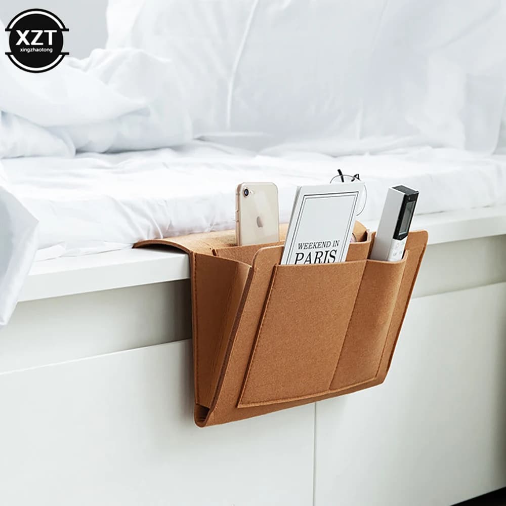 Felt Bedside Storage Organizer for Airbnb Bedroom Hosts view 4