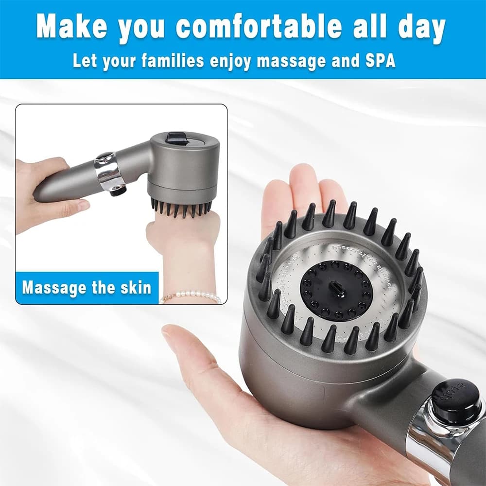 3-Mode Shower Head with Massage for Airbnb Bathroom Hosts view 5