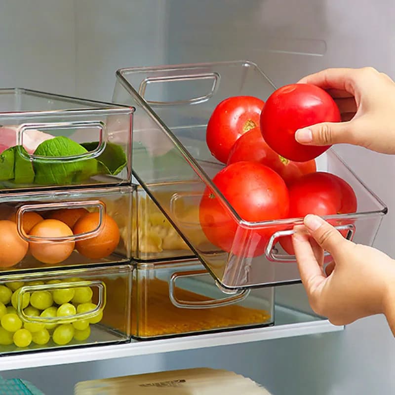 Clear Refrigerator Storage Box for Airbnb Kitchen Organization view 3