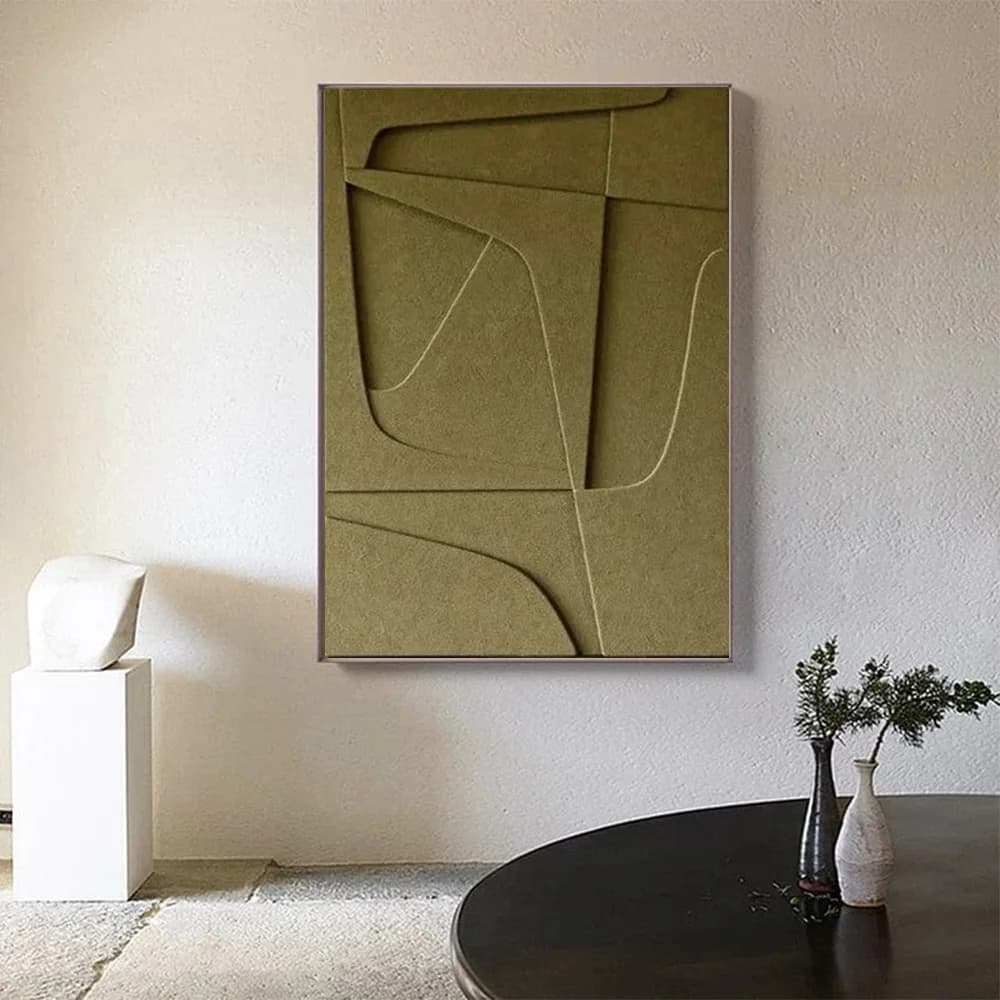 Nordic 3D Geometric Canvas Art for Airbnb & STR Decor view 4
