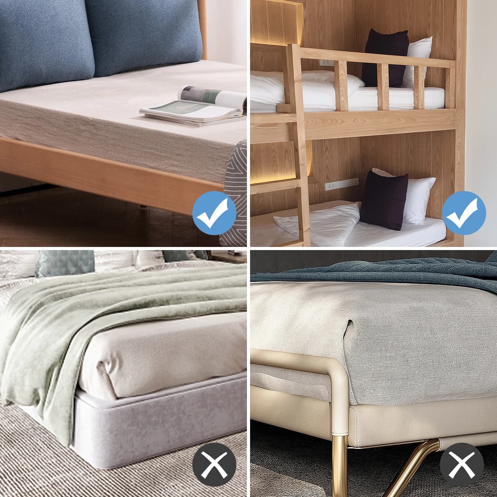 Bamboo Bedside Tray Organizer for Airbnb Bedroom Nightstands view 6