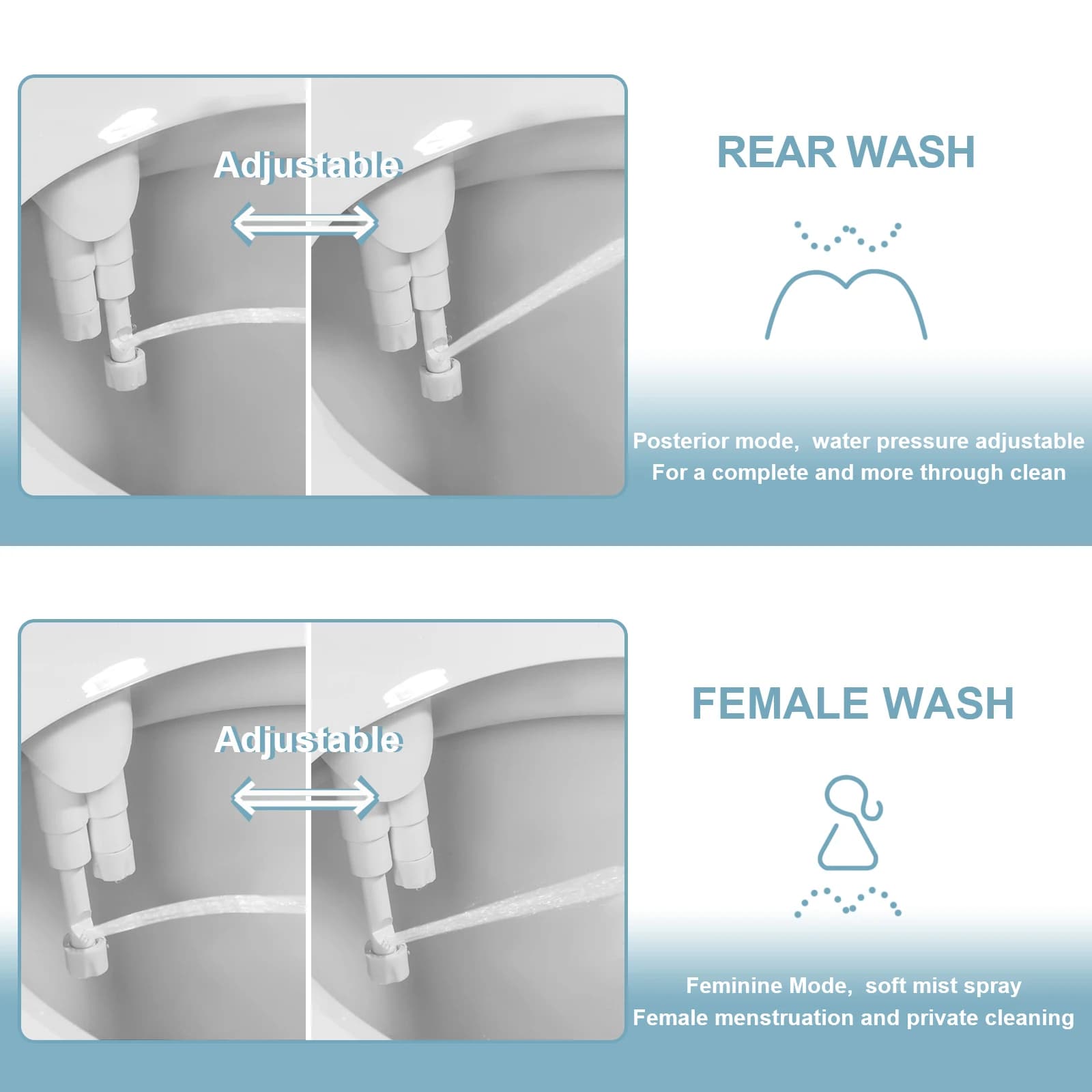 Ultra-Slim Bidet Attachment for Airbnb Bathroom Upgrades view 3