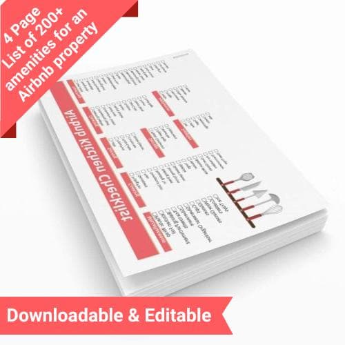 Airbnb Amenities Checklist Bundle: Kitchen, Bathroom, Bedroom & Living Room view 2