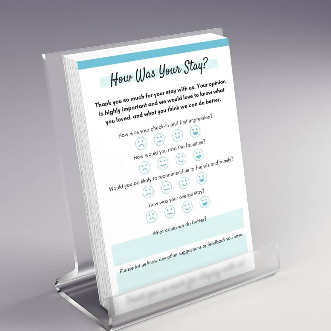 Airbnb Guest Feedback Form Template (A4 + Letter PDF) view 4