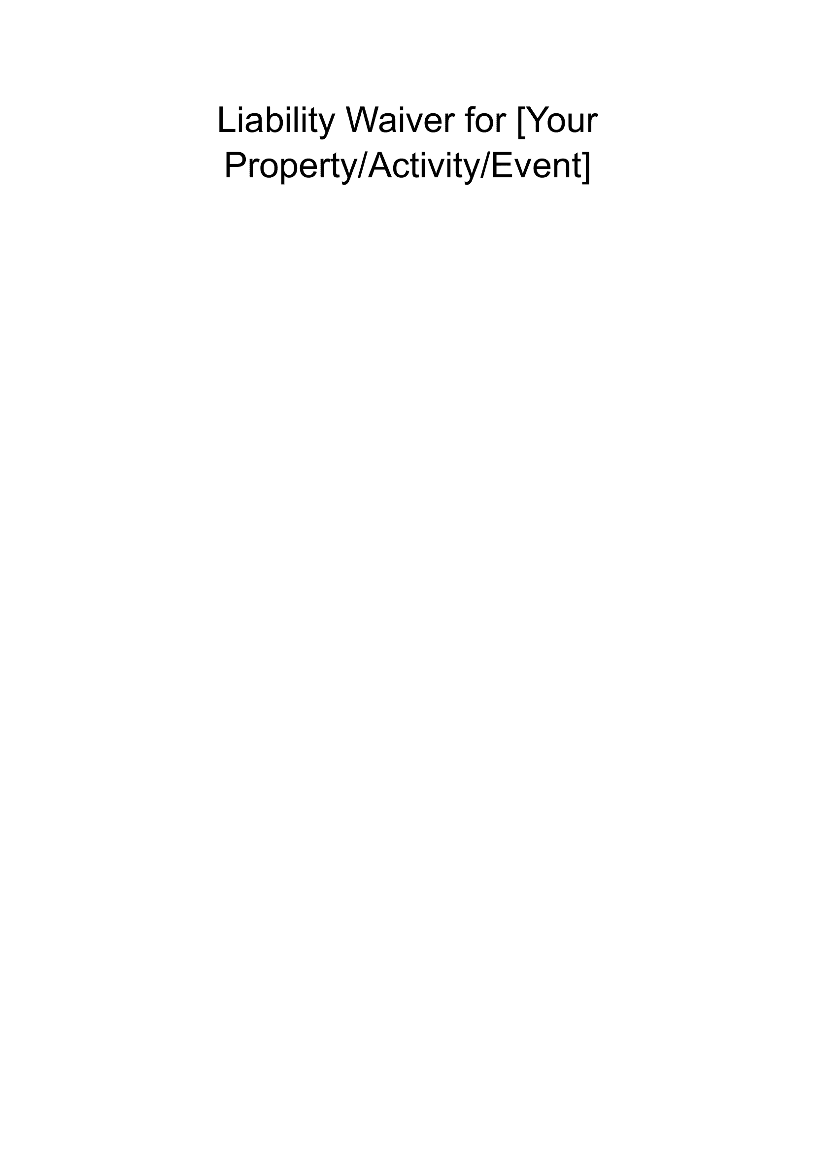 Airbnb Guest Liability Waiver Template view 2